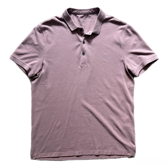 NWOT Men’s All Saints Lavender Polo Shirt - Picture 1 of 5